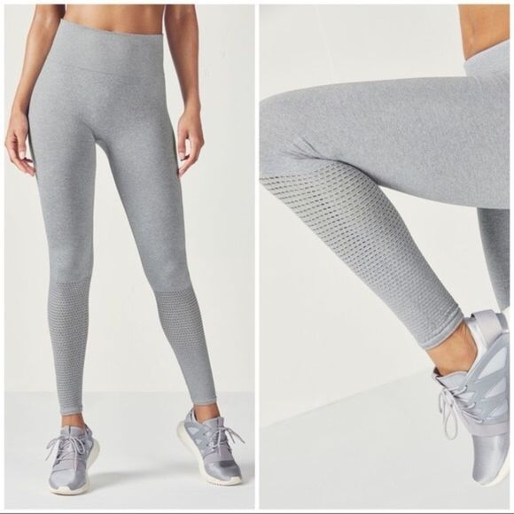 Fabletics Pants - Fabletics High-Waisted Seamless Mesh Leggings